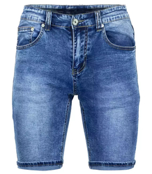 Men's shorts denim shorts rubbed