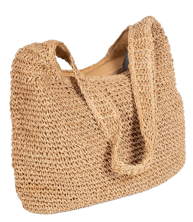 Large woven straw bag