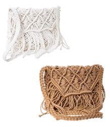 Summer small macramé boho shoulder bag 