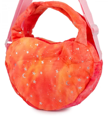 Children's plush heart-shaped bag with unicorn