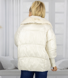 Winter jacket with decorative fur on the collar FIBI