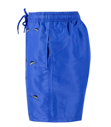 Swim shorts decorated with a summer pattern on the front