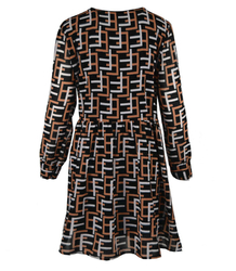 Subtle dress with a geometric pattern