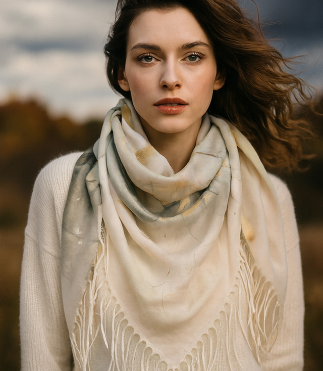 Women's floral pattern scarf 180x70