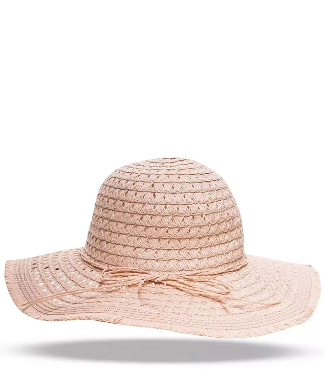 Fashionable openwork straw hat for women made of raffia