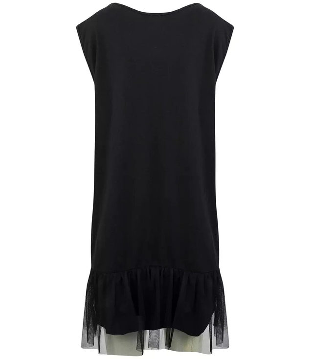 A simple tunic dress with a tulle frill