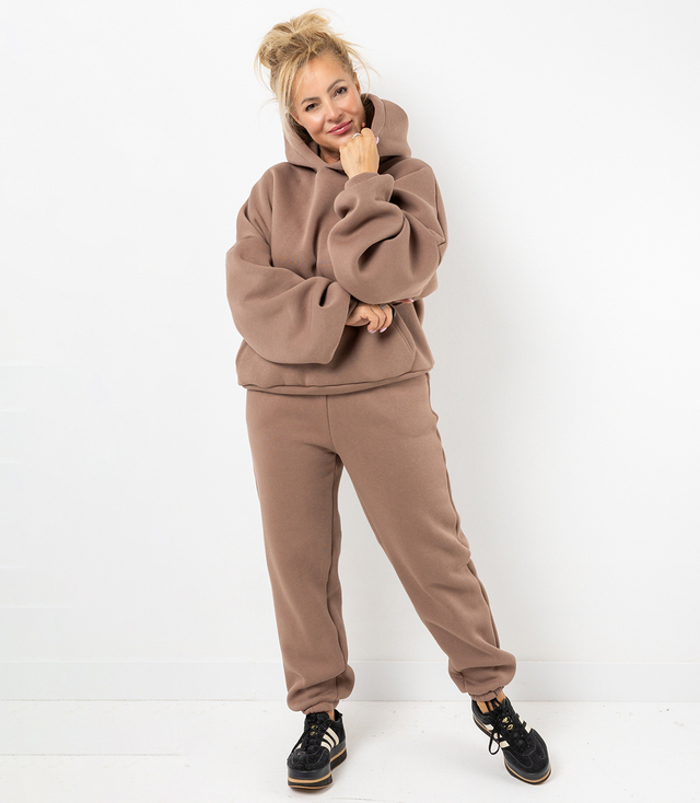 Warm thick tracksuit set sweatshirt + pants STELLA