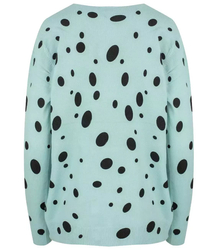 Short polka dot and zircon sweater LIZA