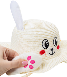 Children's hat with a dog's face and lifting ears