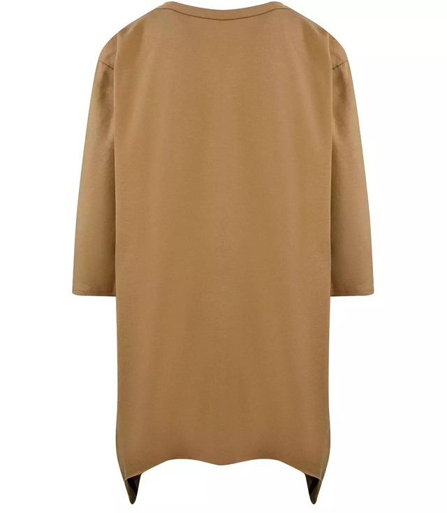 Oversize sweatshirt blouse with asymmetric bottom