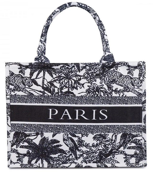 Large Shopper Bag Stylish Rigid with inscription PARIS