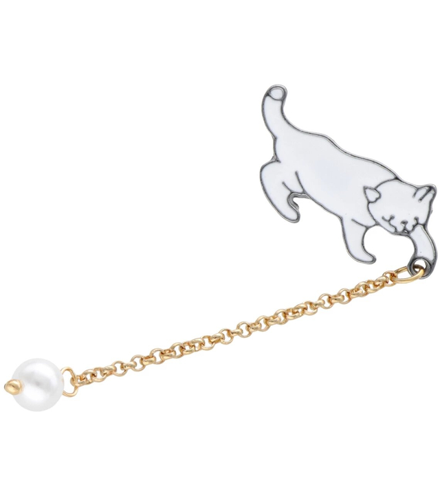 Decorative brooch beautiful cats charming safety pin