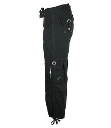 Women's cotton cargo pants with drawstring pockets