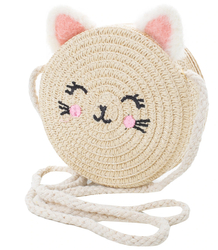 Cute set of hat with cat's face + handbag