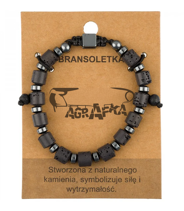 Men's bracelet with natural stones