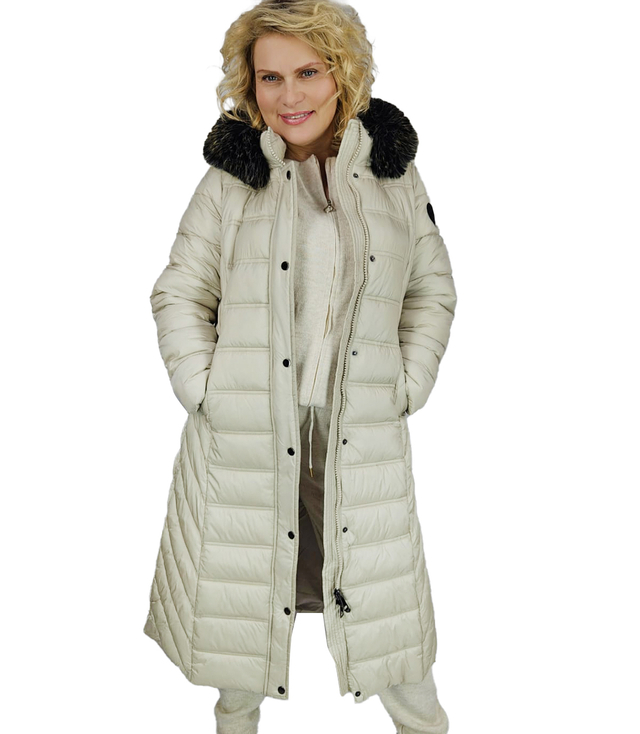 Long quilted winter warm coat with hood ARCTICA jacket