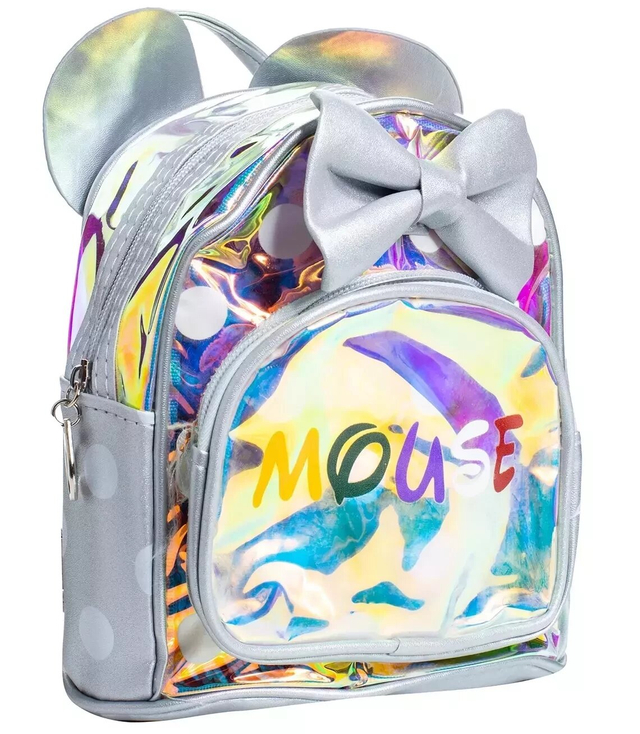 Charming children's holographic backpack MOUSE USZKA