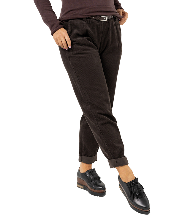 Corduroy chinos pants with belt WERA