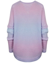 Warm women's oversize sweater beautiful OMBRE