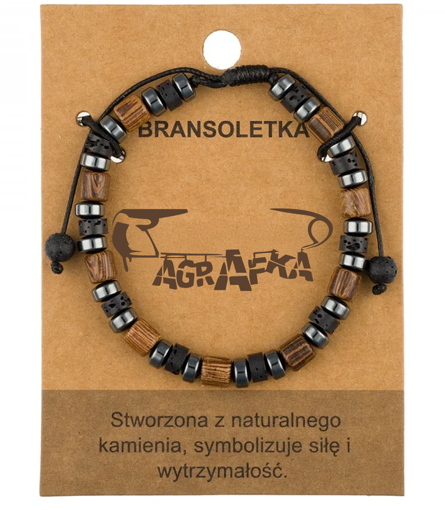 Men's bracelet with natural stones