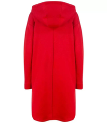 Warm long sweatshirt cotton shirt jacket