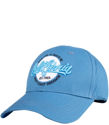 A baseball cap decorated with the inscription CALIFORNIA