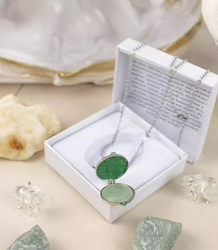 Surgical steel jadeite necklace Gift