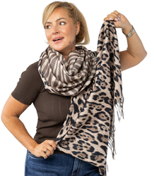 SAFARI panther and zebra scarf scarf