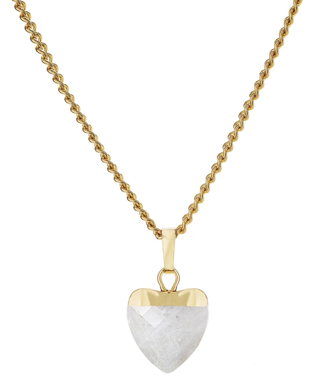 MOONSTONE BOHO heart pendant necklace