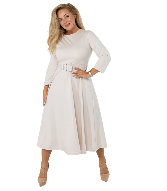 Classic strapless flared midi dress ELISE 2
