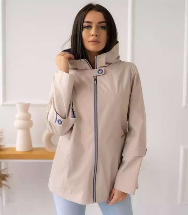 Women's transitional spring hooded jacket LUIZA