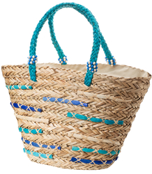 Mega large summer bag braided basket with lining 