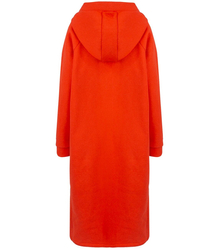 Warm women's sweatshirt oversize dress with hood NANCY