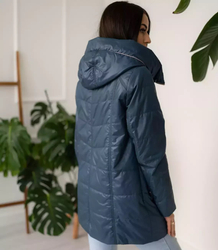 Women's transitional jacket with a quilted hood IZA