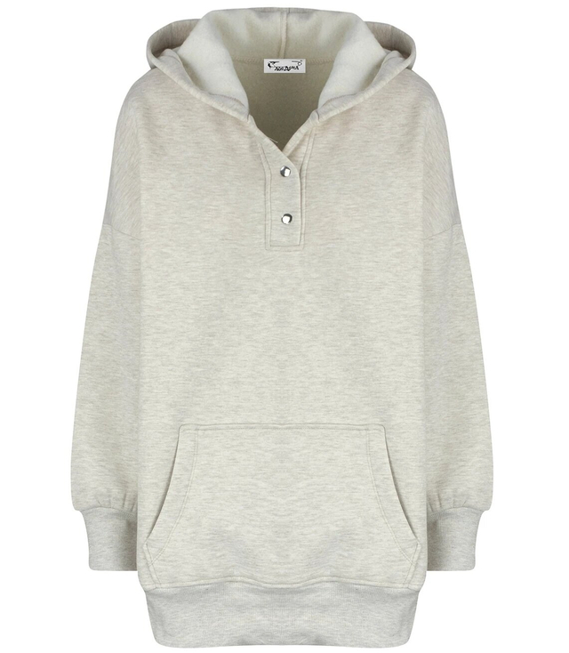 Warm, smooth oversize hooded sweatshirt JANET