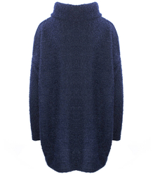 Luźny sweter z golfem puszysty ciepły GOLF