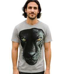 Men's large panther print t-shirt cotton