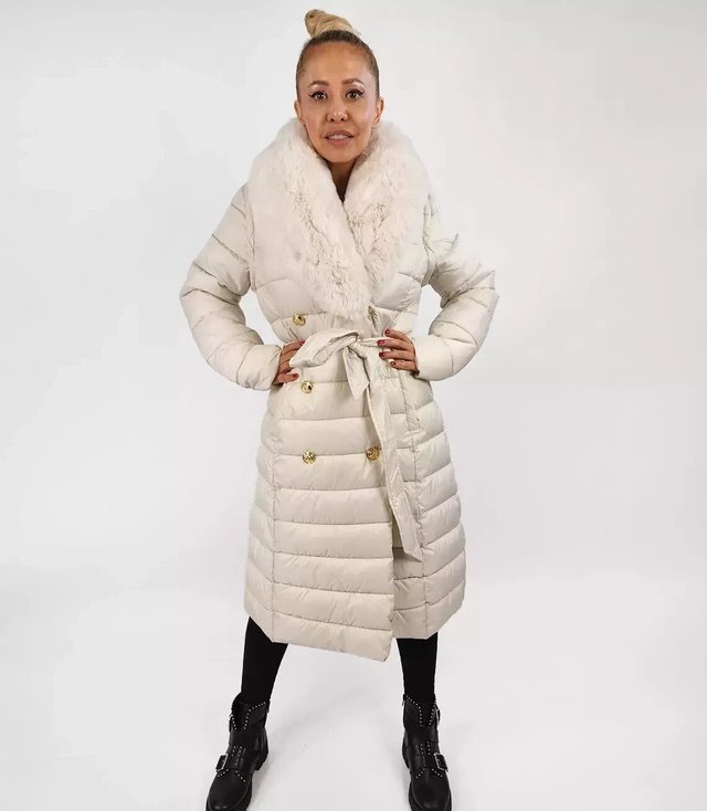 Quilted jacket coat sleeveless 4W1 FUR