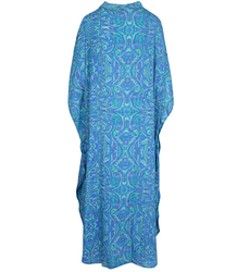 Long ethnic BAT dress with colorful patterns, NOVENTA silk