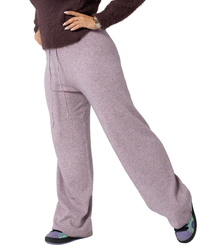 Loose melange knit pants AMELIA