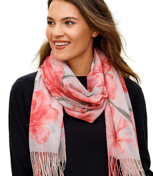 Women's floral pattern scarf 180x70