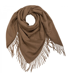 One-color shawl shlik scarf with fringe GRACE