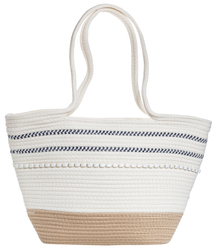 Mega large summer beach bag braided cotton