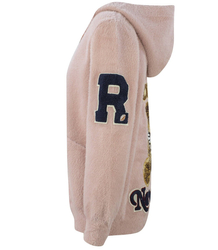 Bomber jacket sweatshirt alpaca wool teddy bear