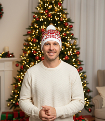 Winter Christmas hat with pom-pom - perfect for preze