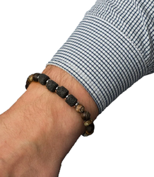 Men's bracelet with natural stones