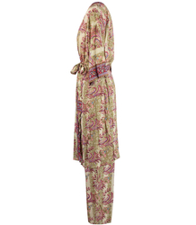 A colorful set of pants and kimono with boho hippie ethnic patterns MANDALA