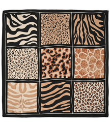 Stylish Elegant Scarf Mix of beautiful patterns 70x70 cm