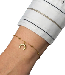 Elegant gold women's steel bracelet