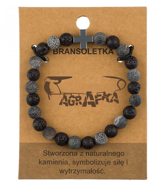 Men's bracelet with natural stones
